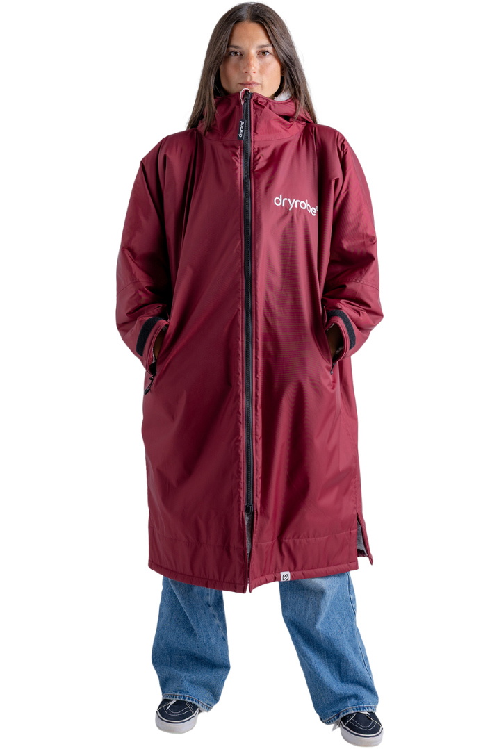 2025 Dryrobe Advance Long Sleeve Changing Robe DALSV3 - Burgundy